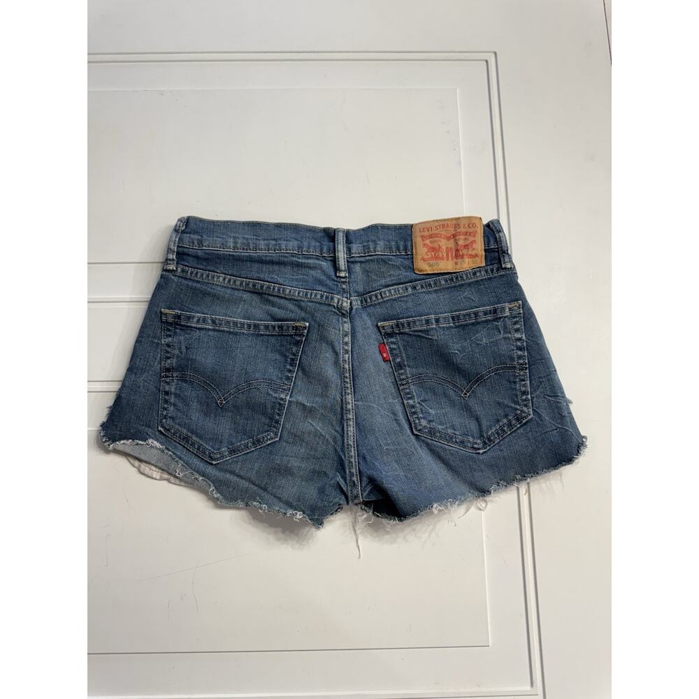 Levis 508 Shorts Womens 29 Raw Hem Cut Off Shorts Denim - Picture 2 of 5